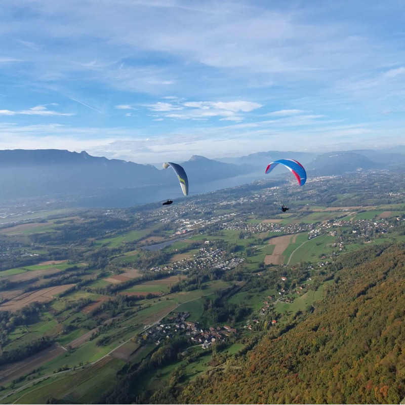 Vol Plaisir Aix-les-Bains - survol du lac et du massif du Revard jusqu'à la croix du Nivolet