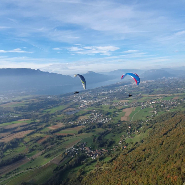 Vol Plaisir Aix-les-Bains - survol du lac et du massif du Revard jusqu'à la croix du Nivolet