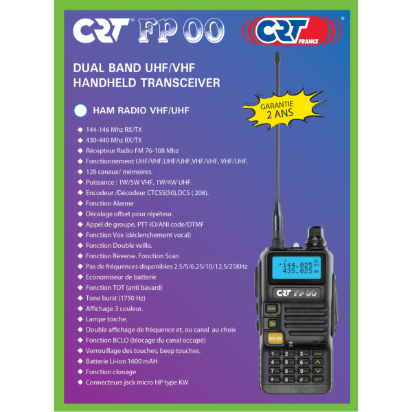 Occasion Radio Parapente CRT bi-bande FP00 2
